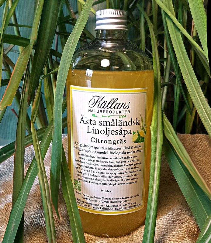 Linoljesåpe sitrongressduft Källans