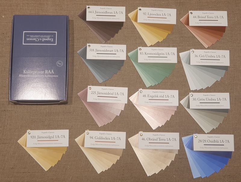 Fargeprøver/fargevifter Engwall o Claesson 