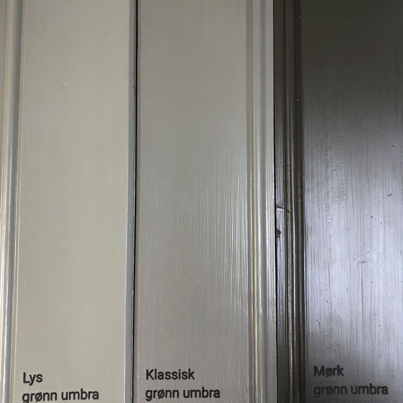 Lys grønn umbra - utvendig linoljemaling