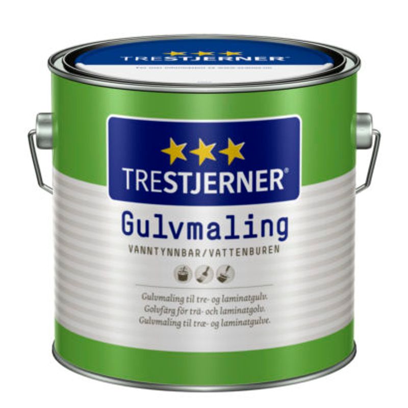 TreStjerner gulvmaling halvblank Scanox