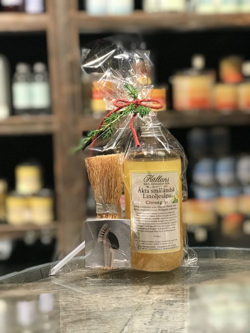 Hovedbilde Gavepakke: Linoljesåpe og gryteskrubb