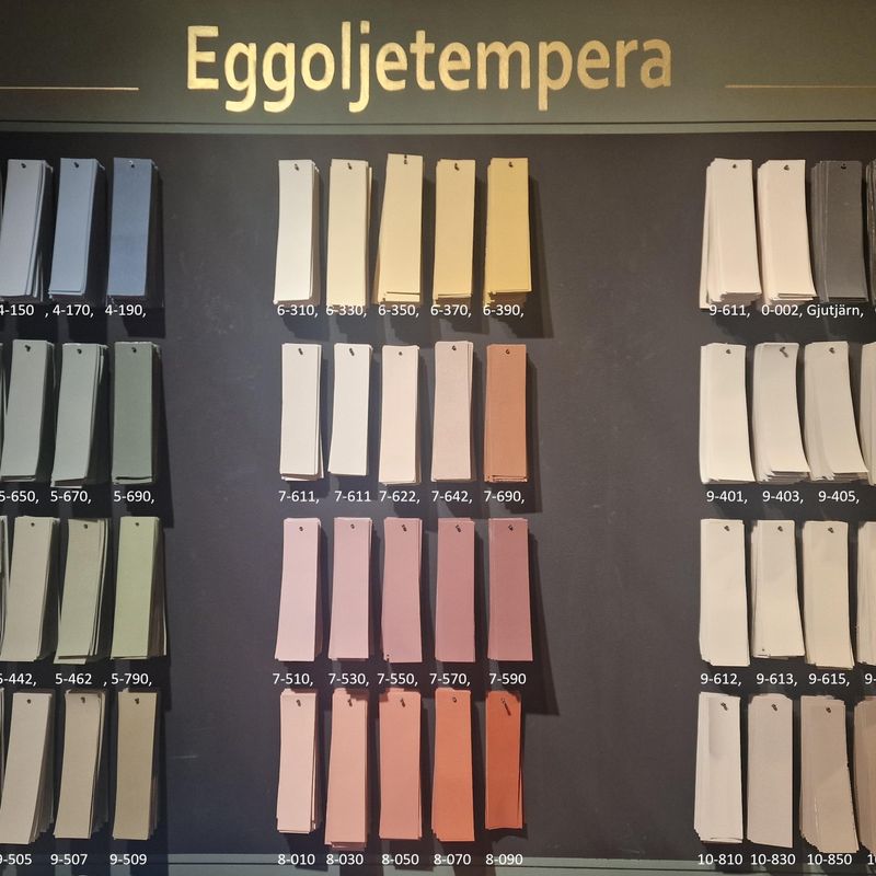 Eggoljetempera laserende maling