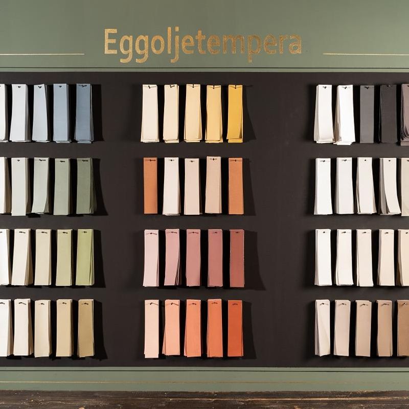 Eggoljetempera laserende maling