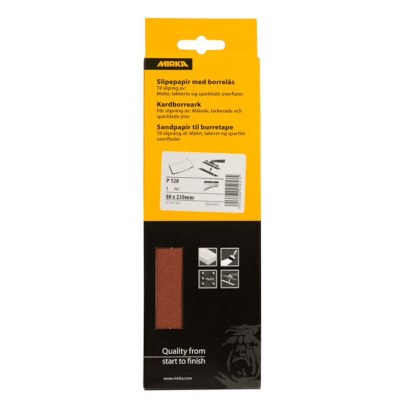 Mirka Slipepapir med Borrelås 80 x 230 mm K 120